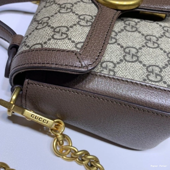 Hyperpeter top GUCCI handle bag GG Marmont mini 0801